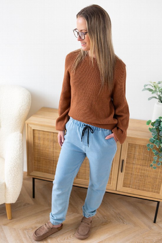No Worries Denim Jogger